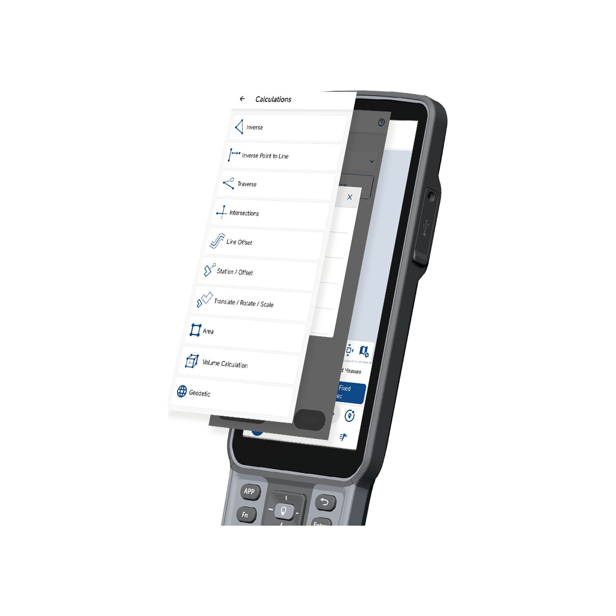 Logiciel de levé MicroSurvey FieldGenius (Android et Windows) — vue 1