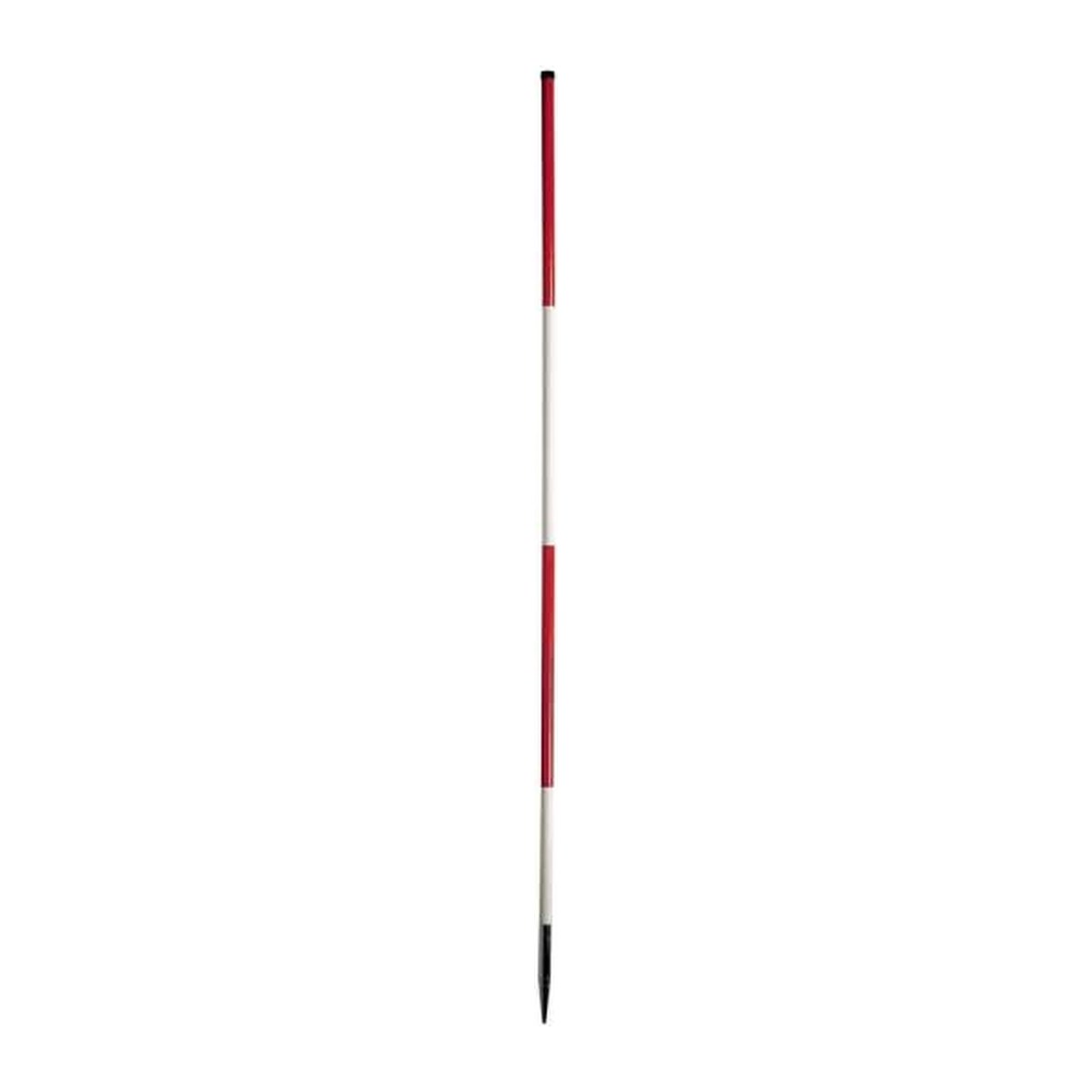 Jalon de chantier en acier Nedo 2,16 m, rouge et blanc, pointe forgée