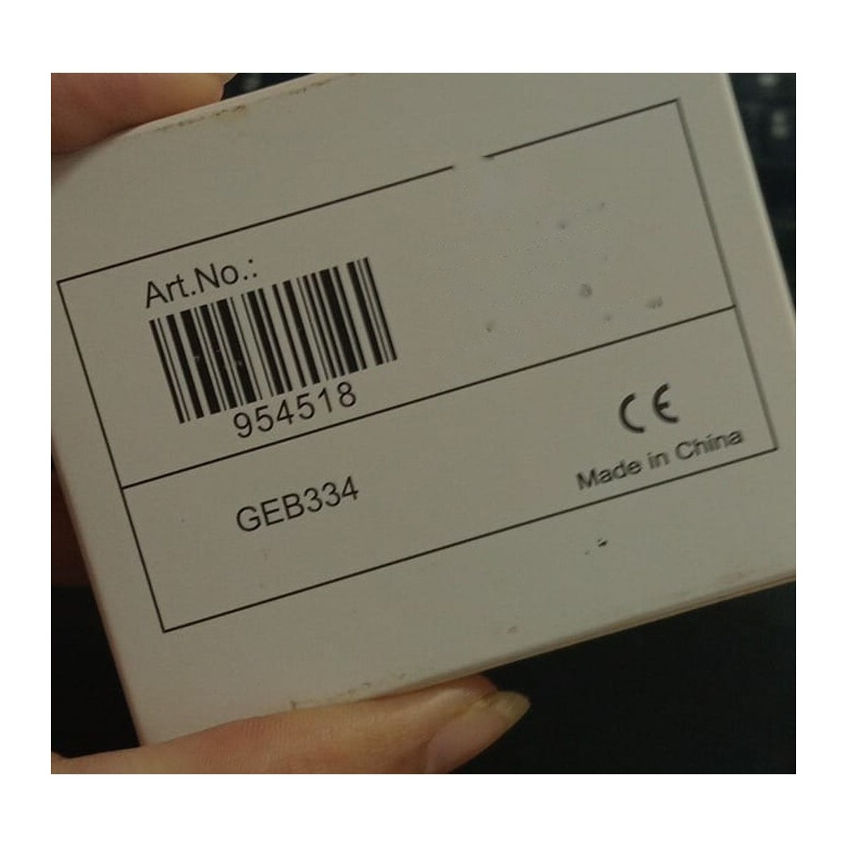 Étiquette constructeur — GEB334, Art. No. 954518